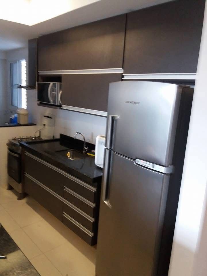Cozinha planejada cinza